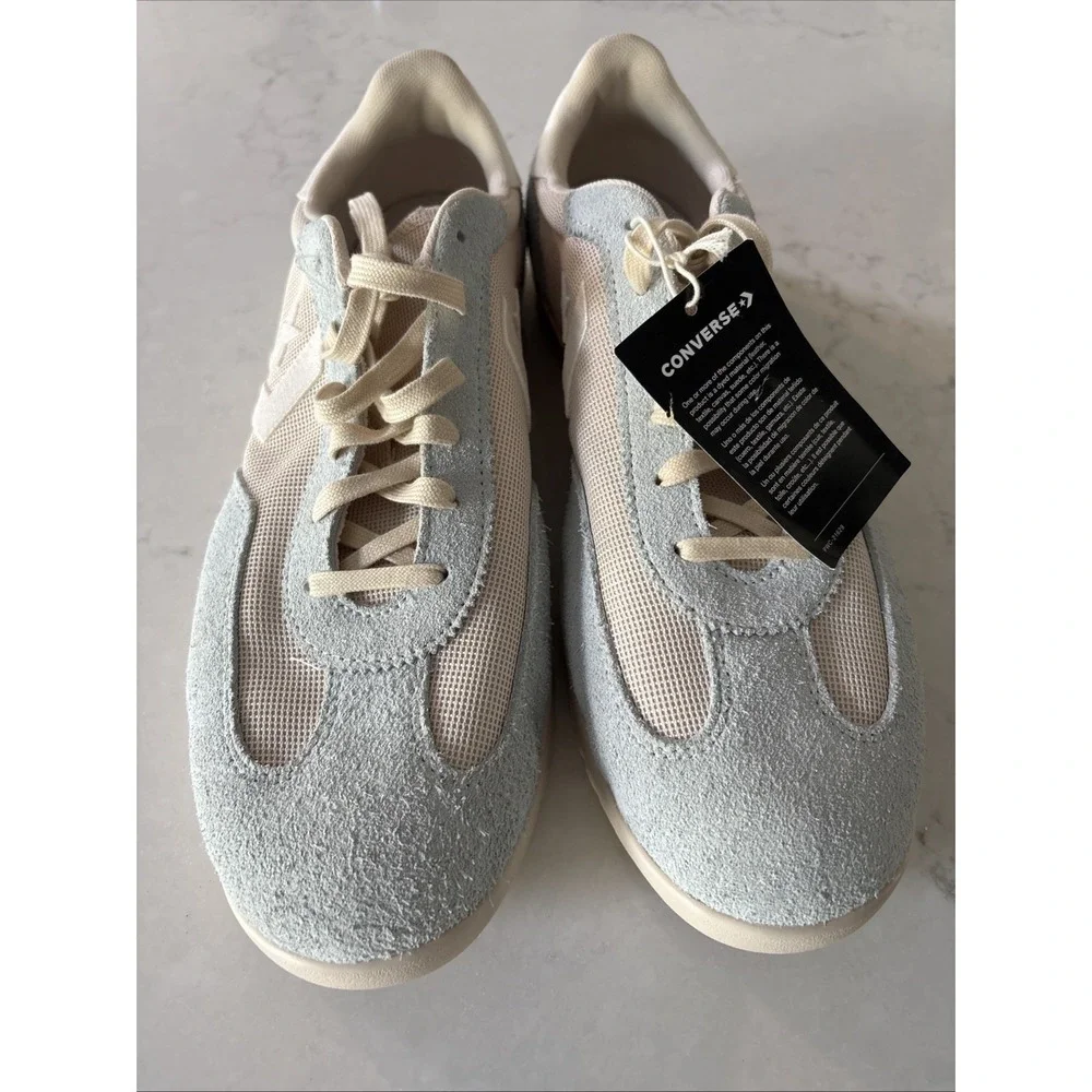 Converse Run Star Trainer Cream BLue Mens 13 Suede Unisex Lifestyle Shoe A11863C